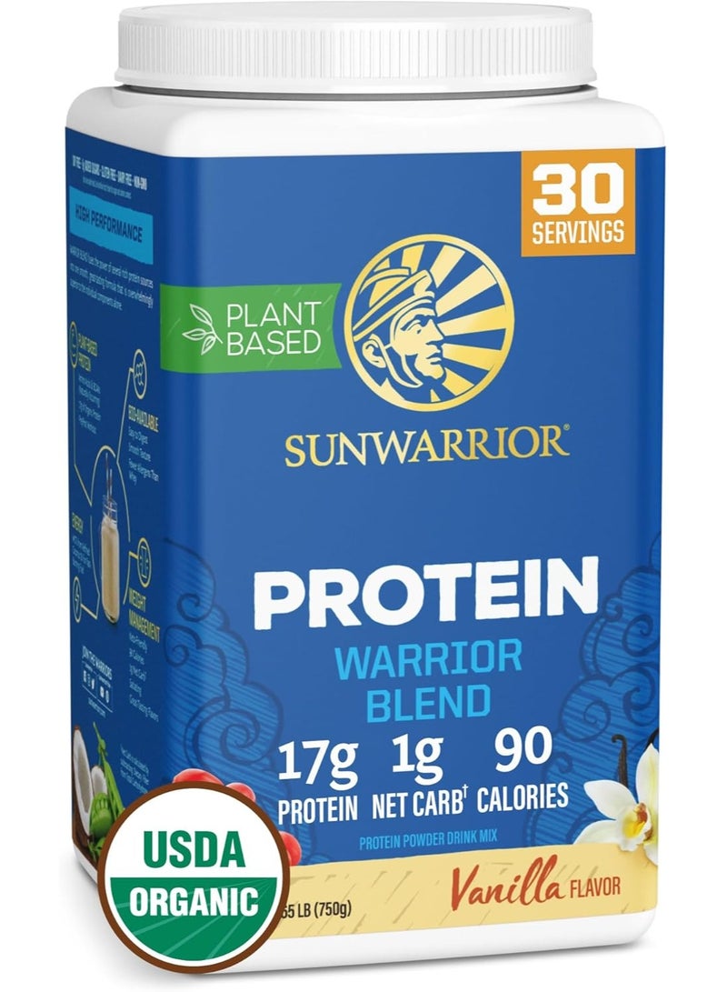 Sunwarrior Blend High Performance Plant Based Keto Friendly Vegan Organic Protein Powder Vanilla 750 G - Image 1